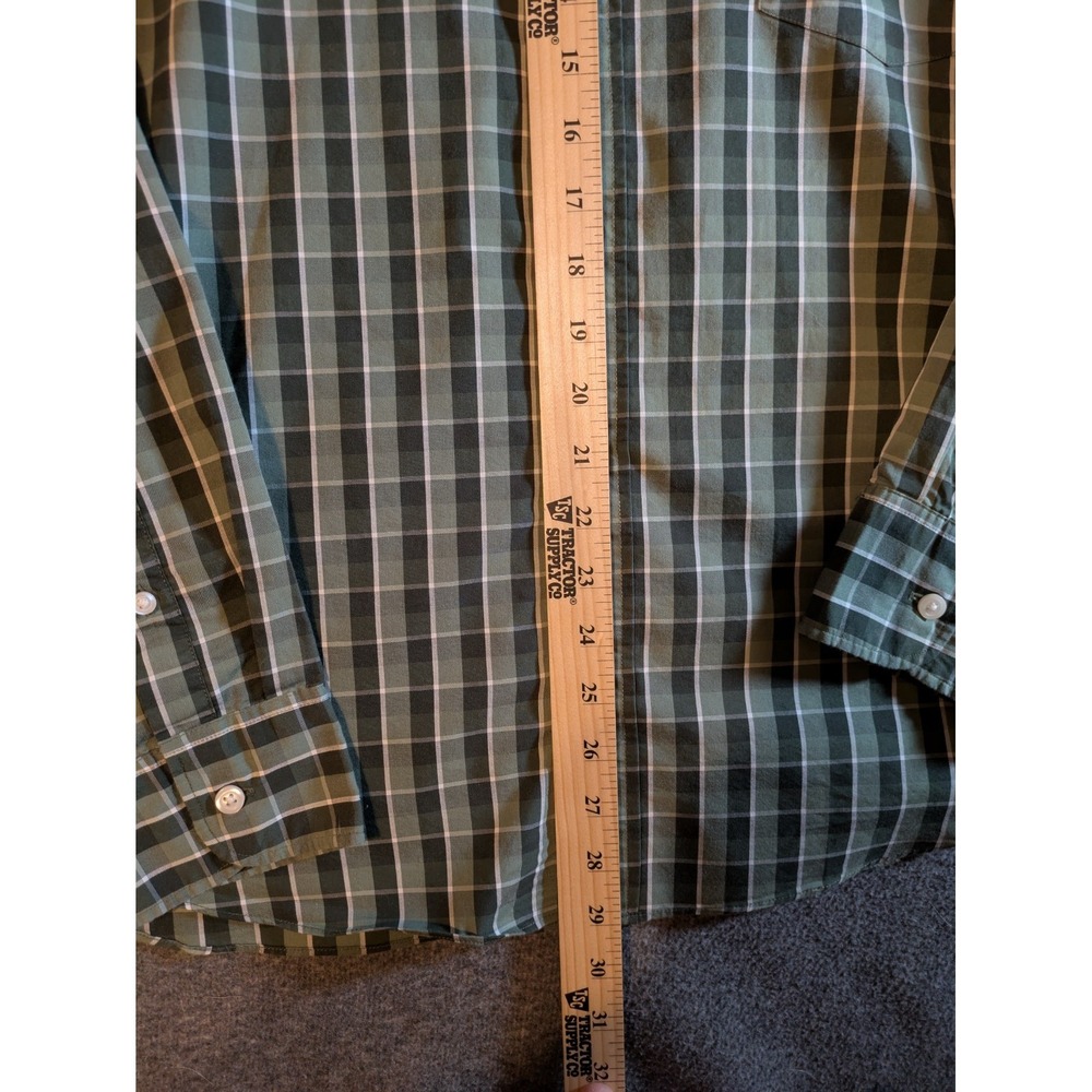 J. Crew Men's Shirt Green Plaid Performance Slim Untucked Button Down Size XXL - Picture 2 of 9